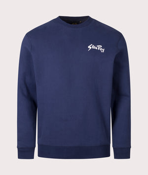 Stan Crew Sweatshirt in Navy by Stan Ray. EQVVS Front Angle Shot.