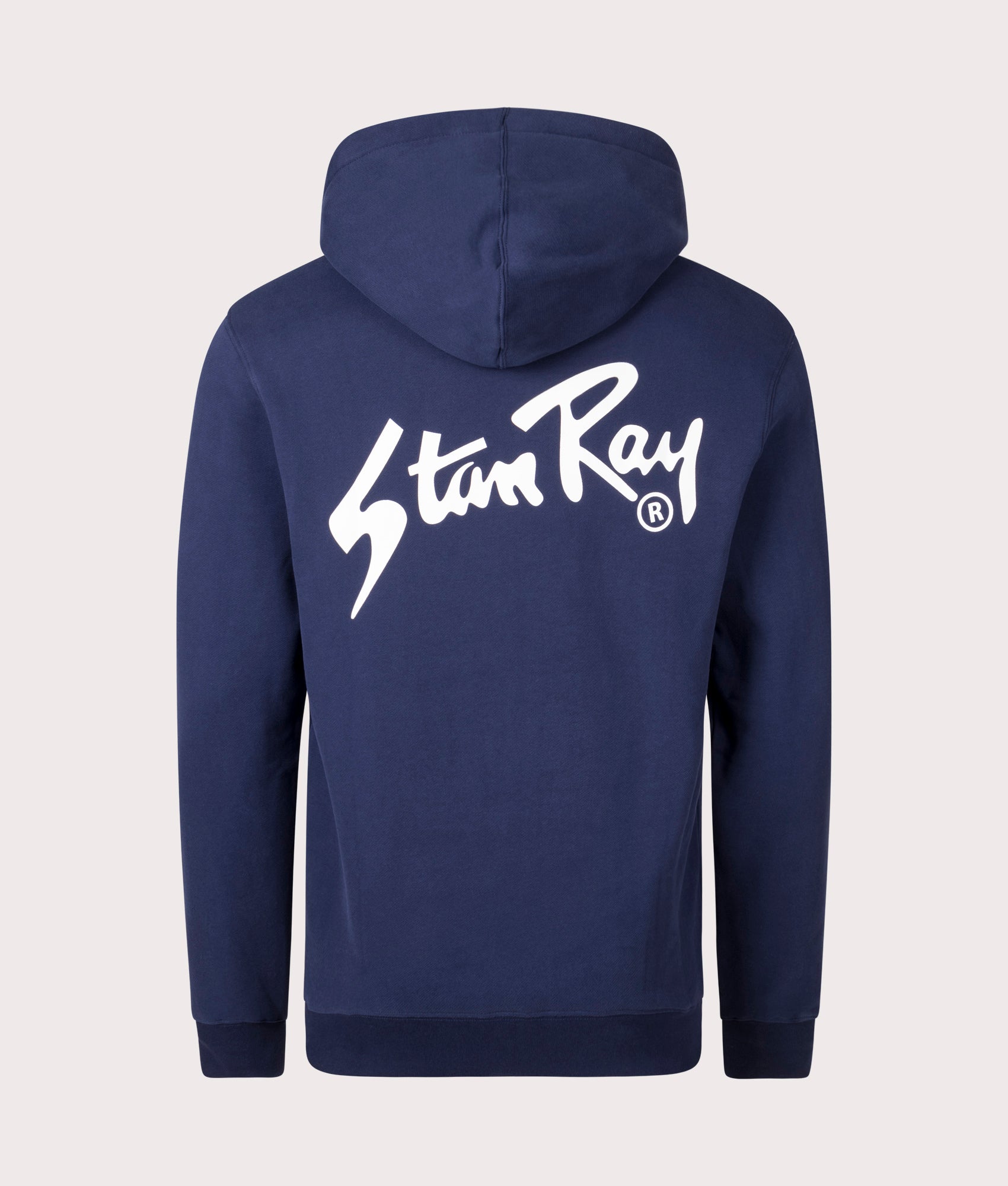 Stan Hoodie in Navy by Stan Ray. EQVVS Back Angle Shot.
