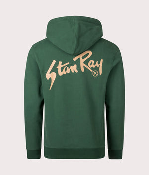 Stan Hoodie in Racing Green by Stan Ray. EQVVS Back Angle Shot
