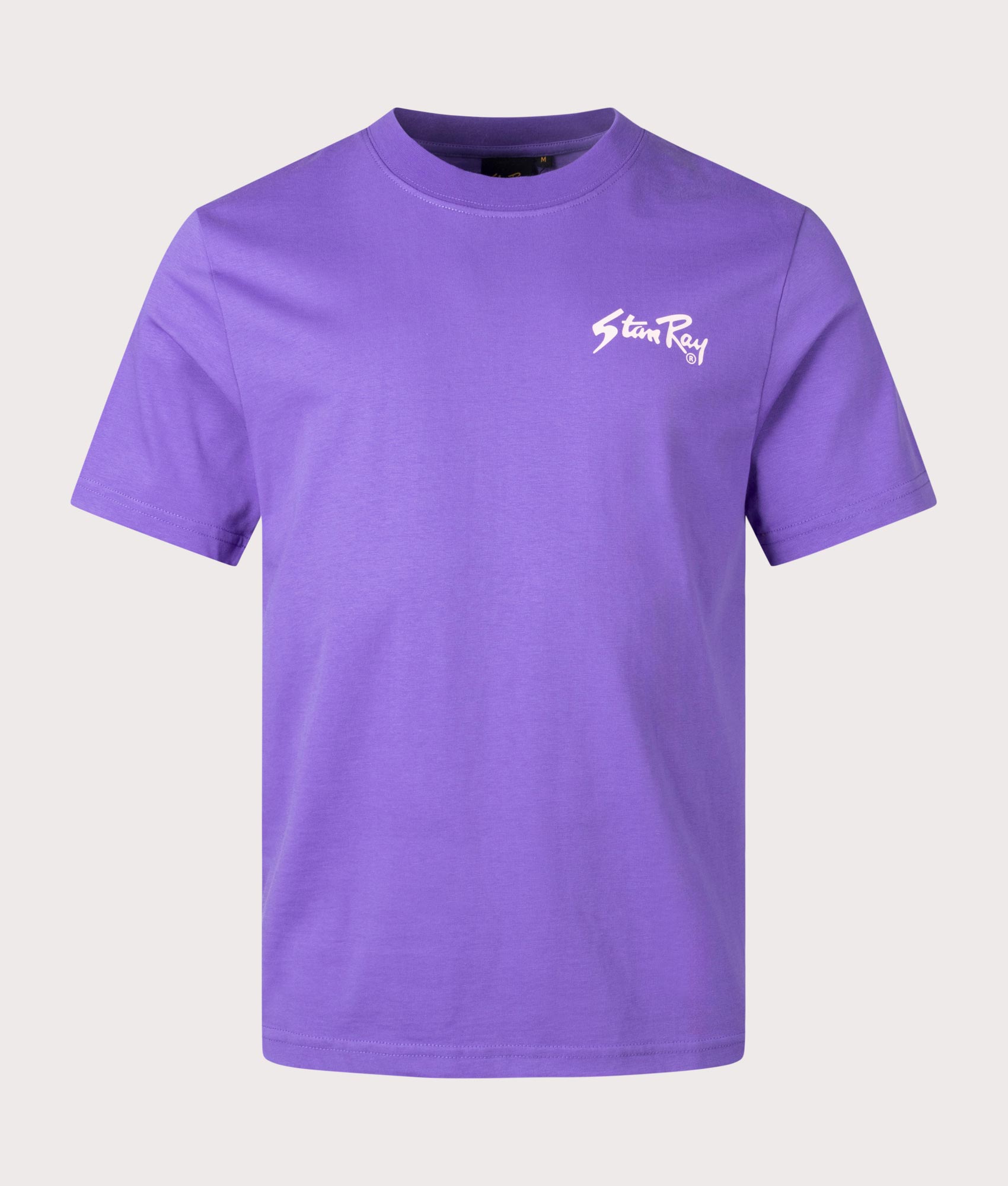 Stan T-Shirt in Blue Iris by Stan Ray. EQVVS Front Angle Shot.