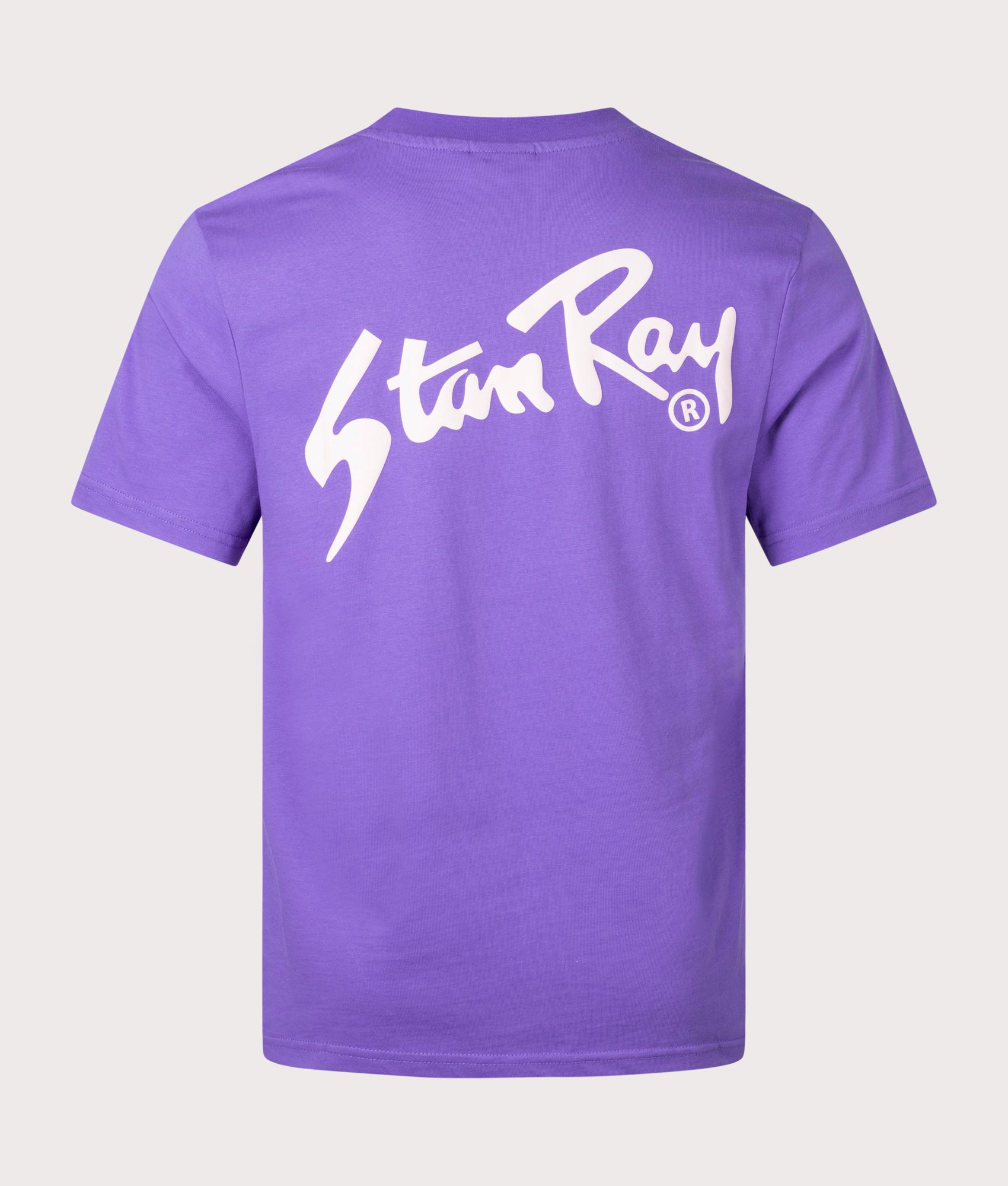 Stan T-Shirt in Blue Iris by Stan Ray. EQVVS Back Angle Shot.