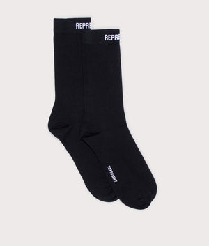 REPRESENT Core Sock in Black Side Shot at EQVVS