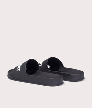 Represent Pool Slide in Black. EQVVS Back Pair Shot.
