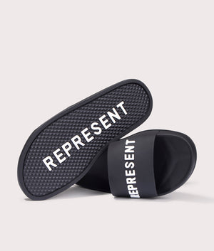 Represent Pool Slide in Black. EQVVS Detail Shot.