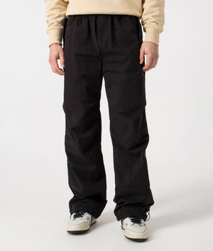 REPRESENT Parachute Pants in black, front shot. EQVVS