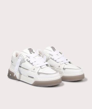 Studio Sneakers in White Grey by Represent. EQVVS Side Pair Shot.