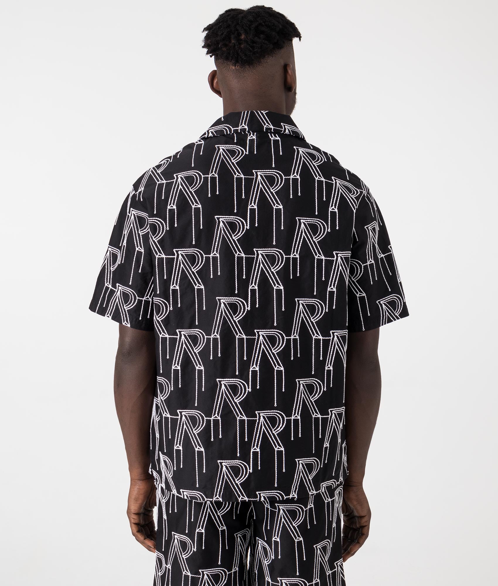 Embroidered Initial Overshirt Black REPRESENT EQVVS. Back shot
