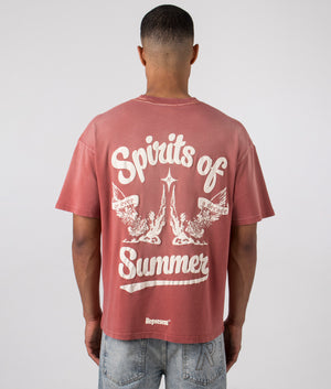 Spirits Of Summer T-Shirt in Sunrise by Represent. EQVVS Back Angle Shot.