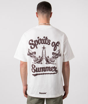 Spirits of Summer T-Shirt in Flat White by REPRESENT. Reverse shot. EQVVS