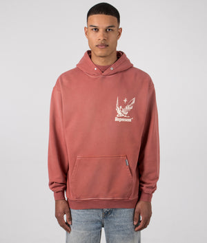 Spirits Of Summer Hoodie in Sunrise by Represent. EQVVS Front Angle Shot.