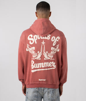 Spirits Of Summer Hoodie in Sunrise by Represent. EQVVS Back Angle Shot.