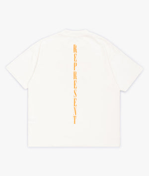 REPRESENT Reborn T-Shirt in Flat White with Front and Back Print Back Shot EQVVS