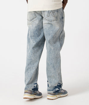 R3 Baggy Denim Jeans in Blue by Represent. EQVVS Back Angle Shot.