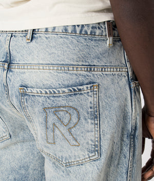 R3 Baggy Denim Jeans in Blue by Represent. EQVVS Detail Shot.