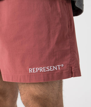 REPRESENT Shorts, Sunrise Pink Detail Shot. EQVVS.
