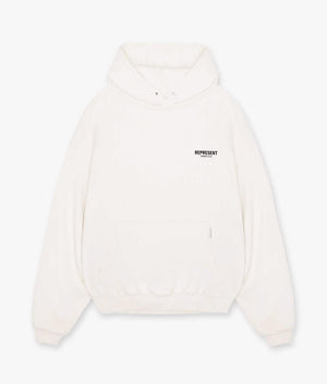REPRESENT Represent Owners Club Hoodie in Flat White with Back Print  Front Shot a EQVVS