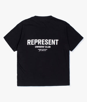 Represent Owners Club T-Shirt relaxed Fit in Black Back Shot at EQVVS