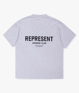 Represent Owners Club T-Shirt in Ash Grey Back Shot at EQVVS