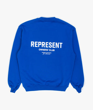 Represent Owners Club Sweatshirt in Cobalt Blue back Shot EQVVS