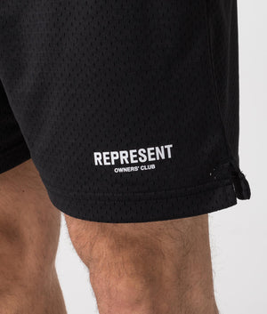 Relaxed-Fit-Owners'-Club-Mesh-Shorts-Black-REPRESENT-EQVVS