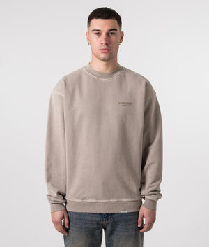 Represent Owners Club Sweatshirt in Mushroon Brown Front Shot EQVVS