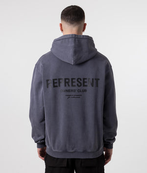 Represent Owners Club Hoodie in Storm Grey Model Back Shot EQVVS