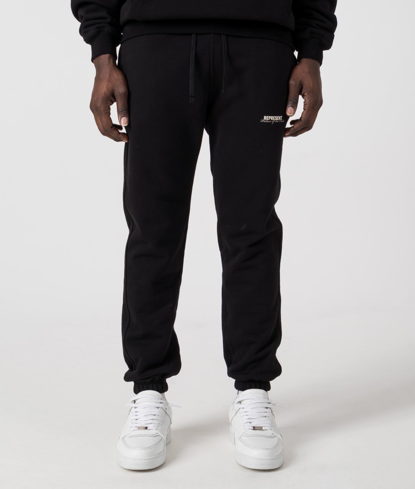 Patron of the club Jogger Black REPRESENT. EQVVS. Front shot