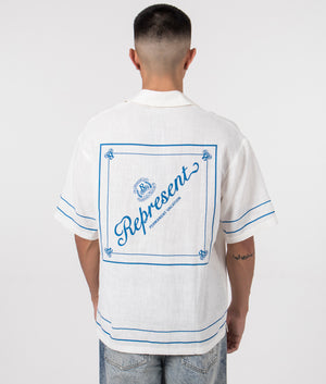 Permanent Vacation Shirt in Flat White by Represent. EQVVS Model Shot. 