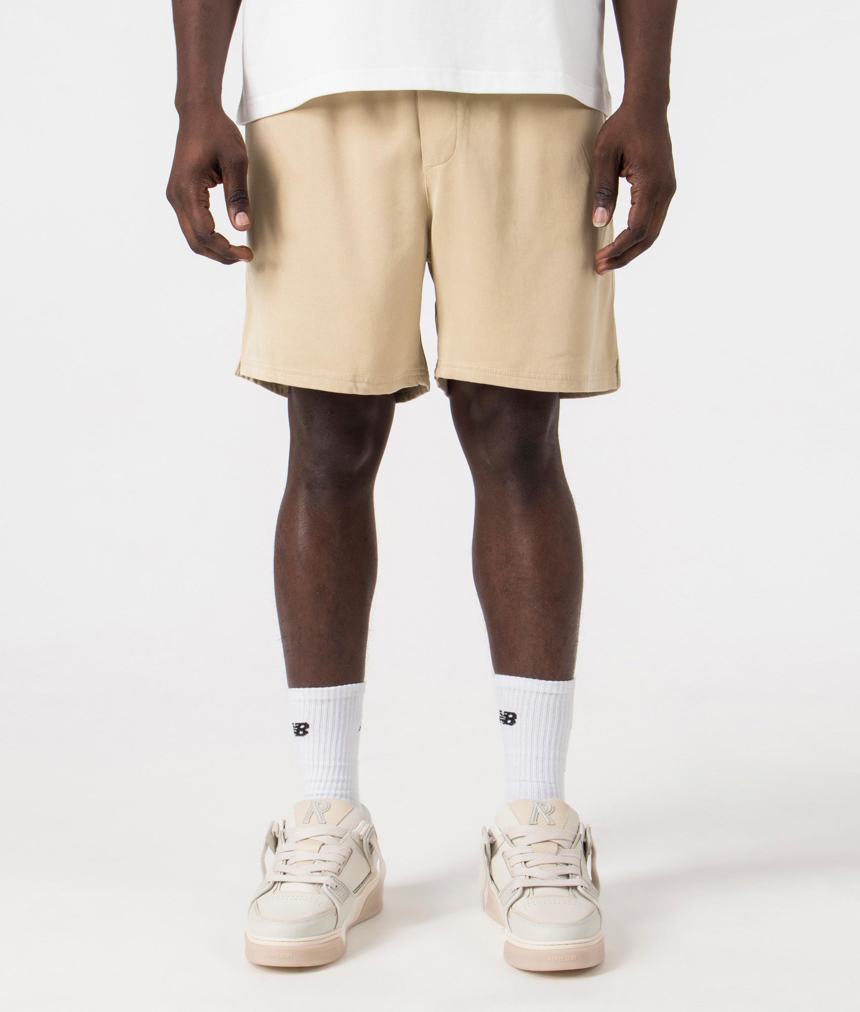 Resort Shorts in Latte by Represent. EQVVS Model Shot.