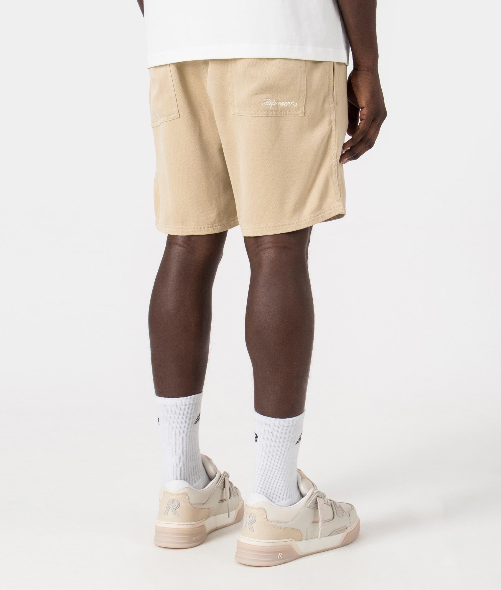 Resort Shorts in Latte by Represent. EQVVS Model Shot.