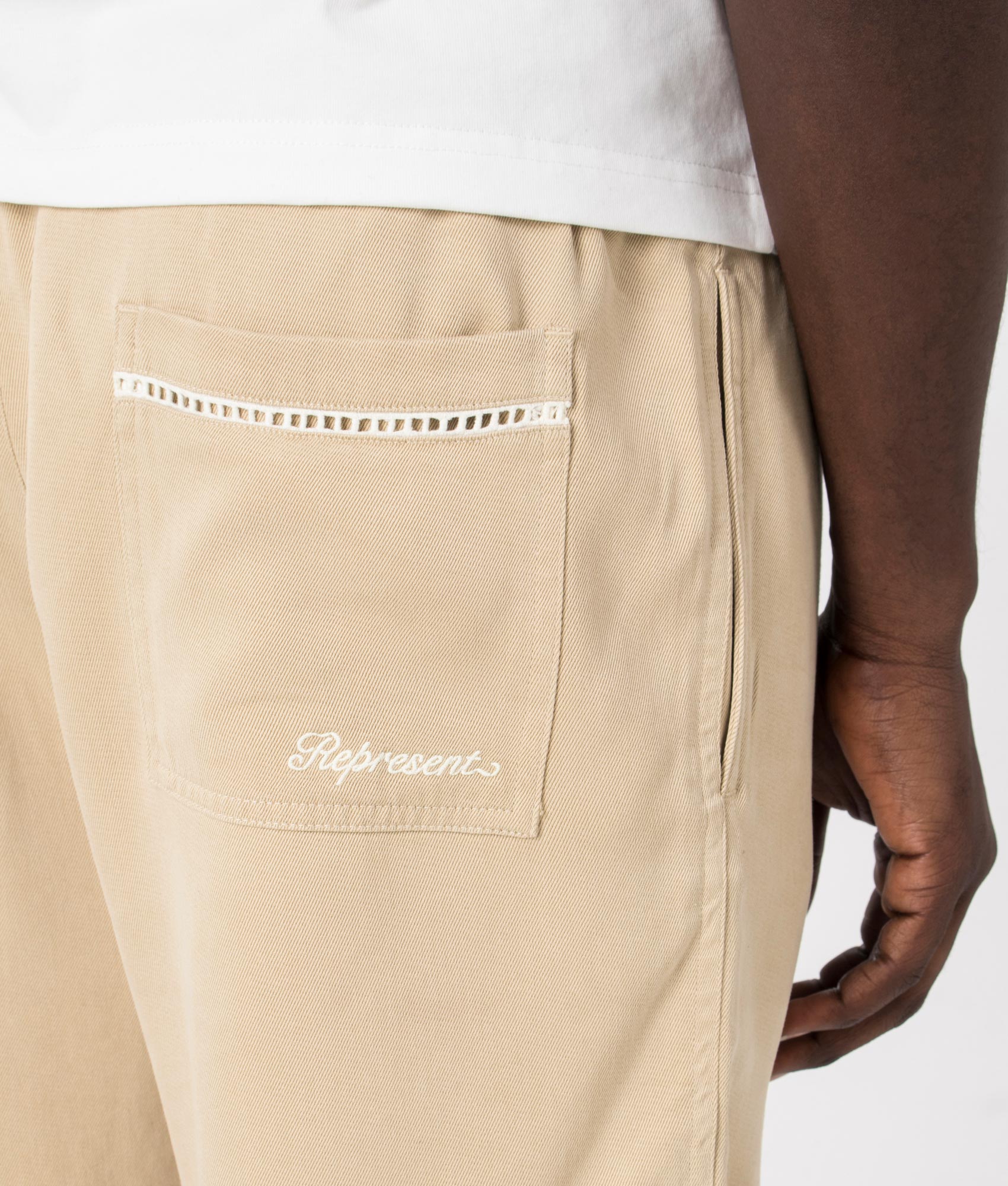 Resort Shorts in Latte by Represent. EQVVS Model Shot.