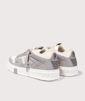 REPRESENT Reptor 2 Sneakers in Cashmere / Vintage White. Reverse angle shot. 