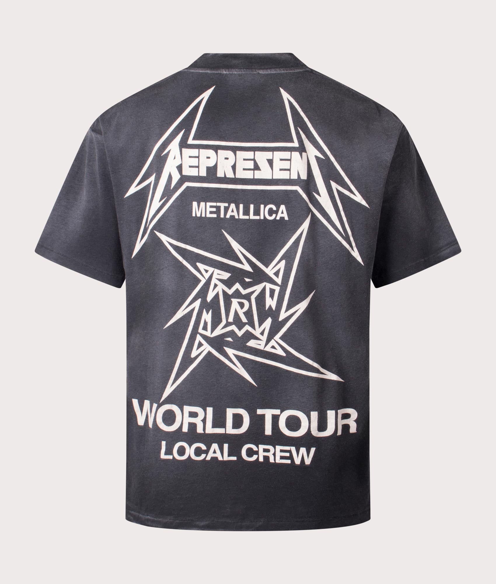 x Metallica Local Crew T-Shirt Stained Black | Represent | EQVVS