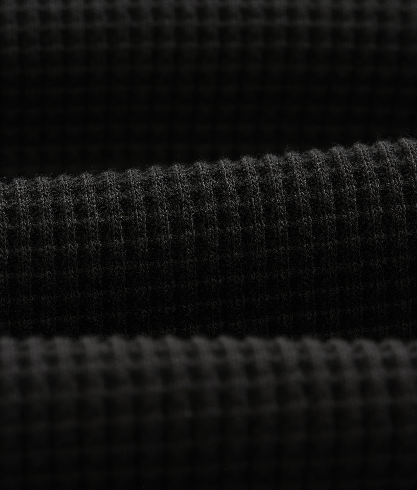 Wax London Hays Jersey Overshirt in Black. Fabric Shot at EQVVS.