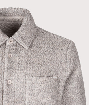 Mount Overshirt by Wax London in Natural. Shot by EQVVS. Detail shot.