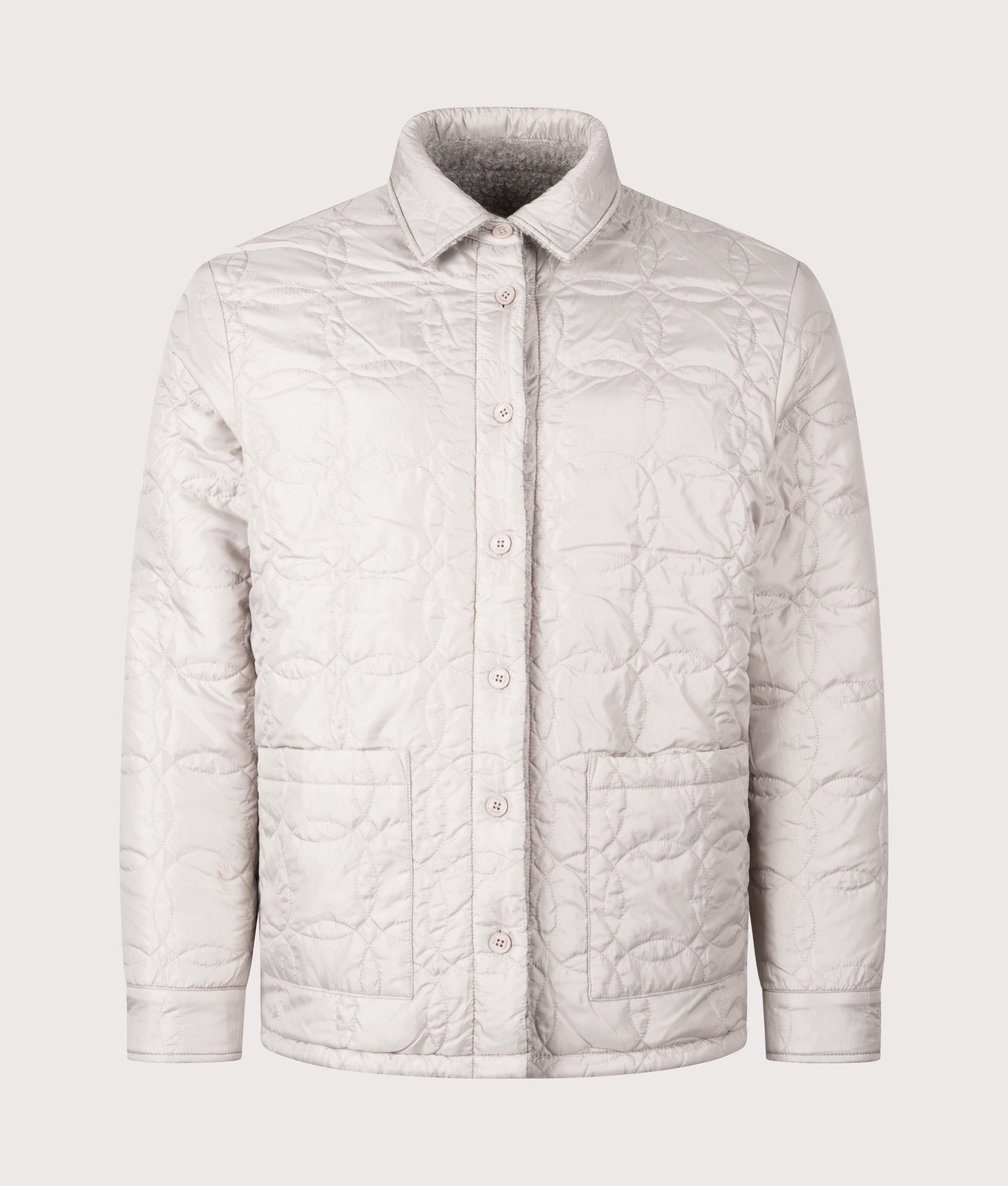 Mount Overshirt by Wax London in Natural at EQVVS Menswear. Side B Front shot.