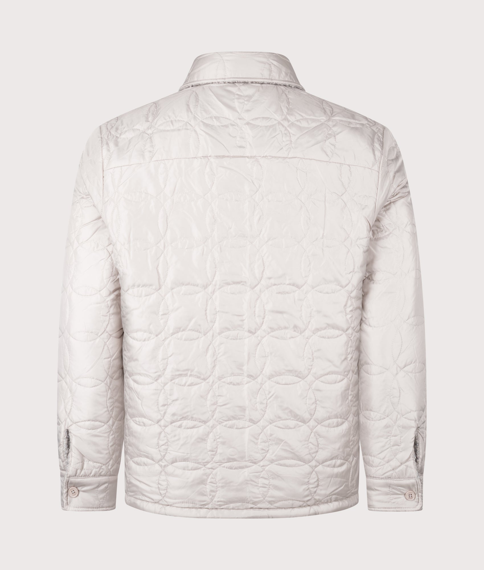 Mount Overshirt by Wax London in Natural at EQVVS Menswear. Side B back shot.