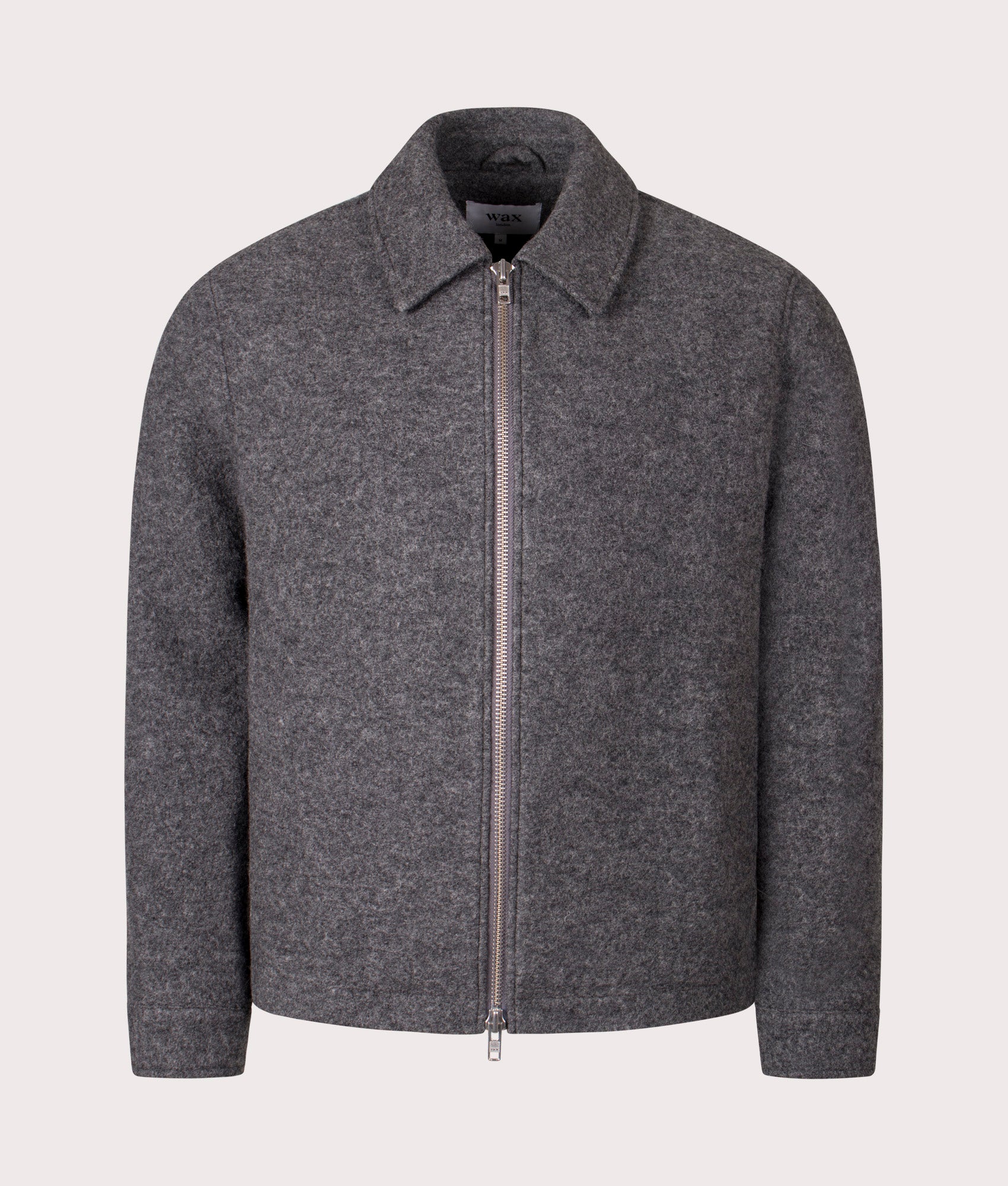 Eldon Jacket in Mid Grey | 100% Italian Wool | Wax London | EQVVS | Front shot 