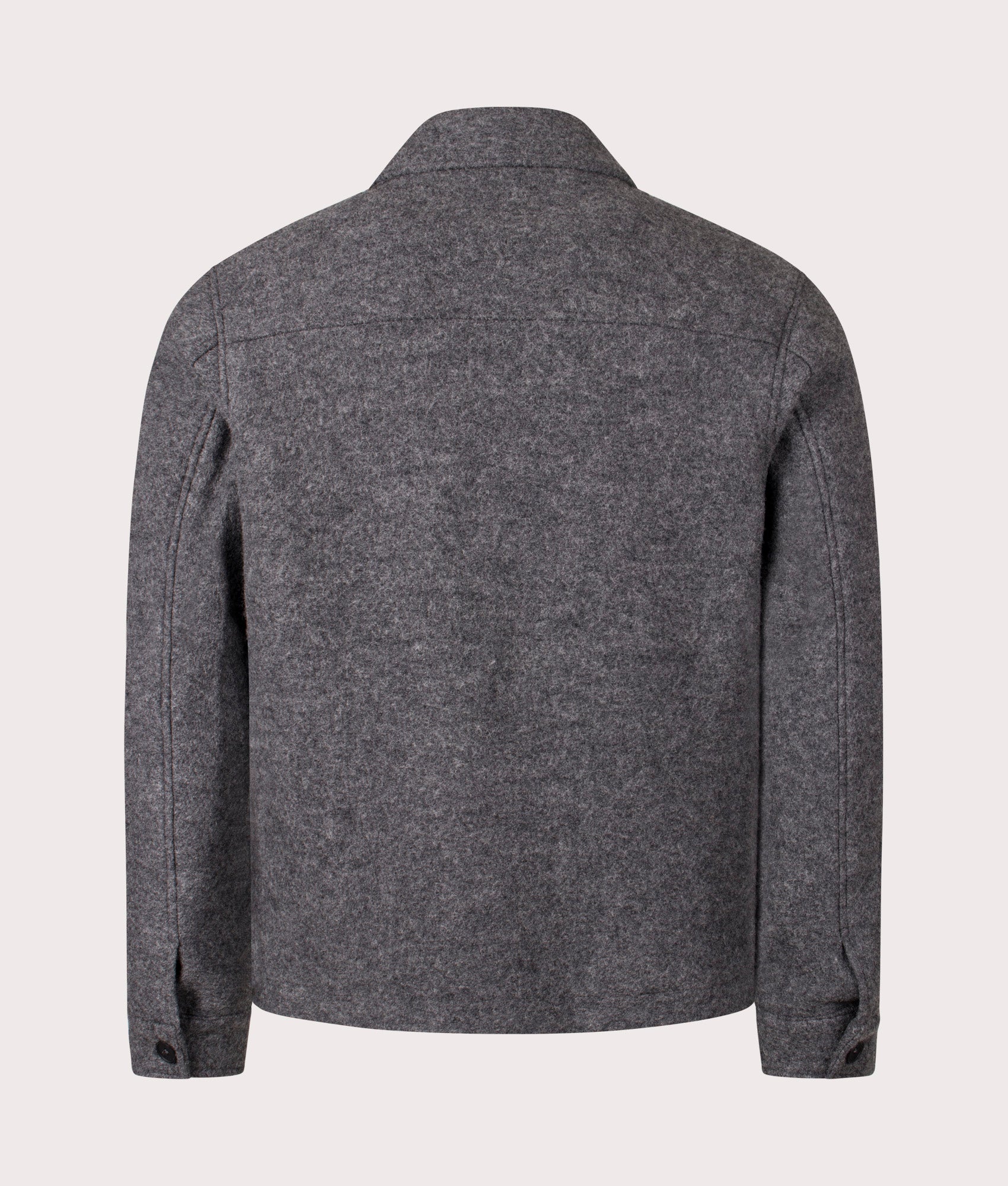 Eldon Jacket in Mid Grey | 100% Italian Wool | Wax London | EQVVS | Back shot 