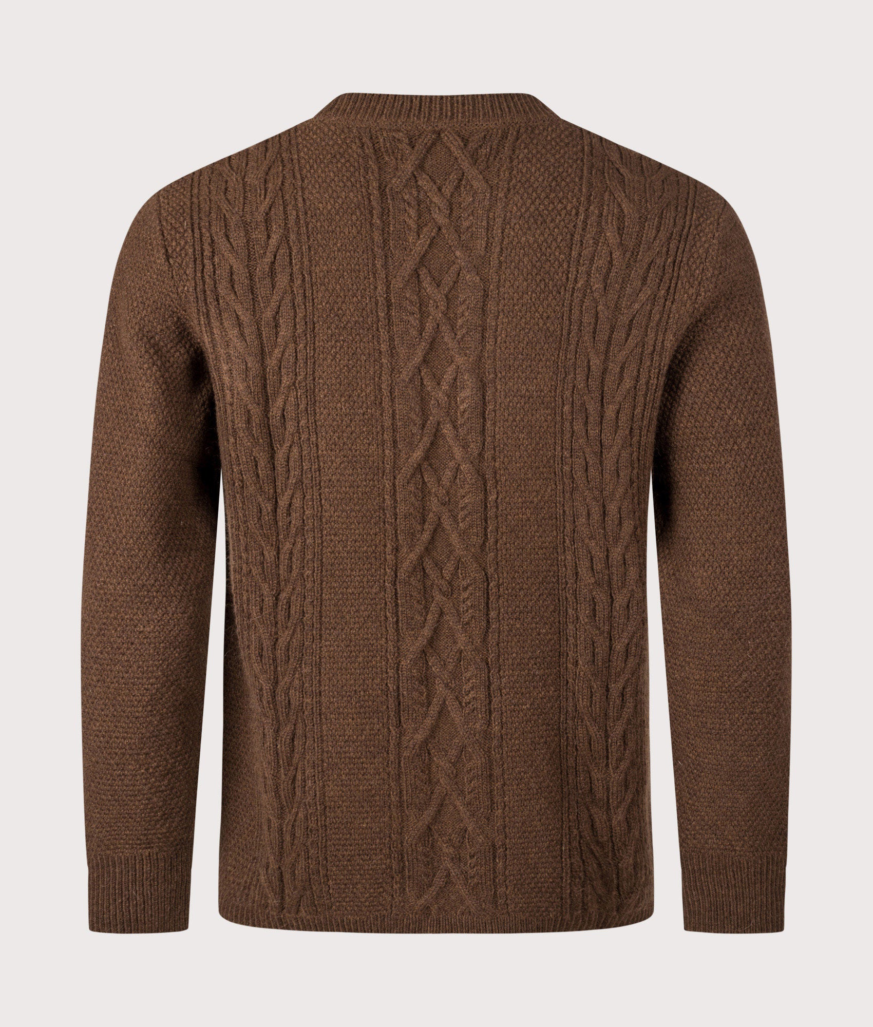 Hyatt Crew Jumper by Wax London in Brown. Shot by EQVVS. Back Shot.