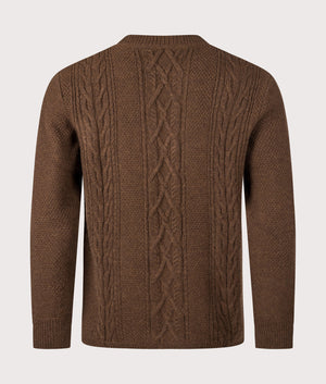 Hyatt Crew Jumper by Wax London in Brown. Shot by EQVVS. Back Shot.
