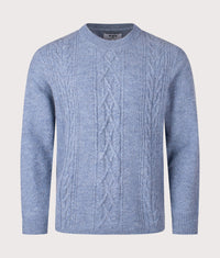 Relaxed Fit Hyatt Crew Jumper: Light Blue 