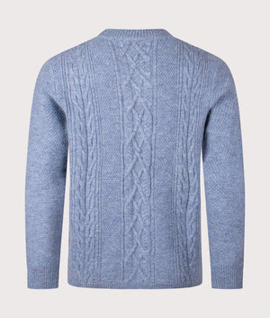 Hyatt Crew Jumper by Wax London in Light Blue. Shot by EQVVS. Back Shot.
