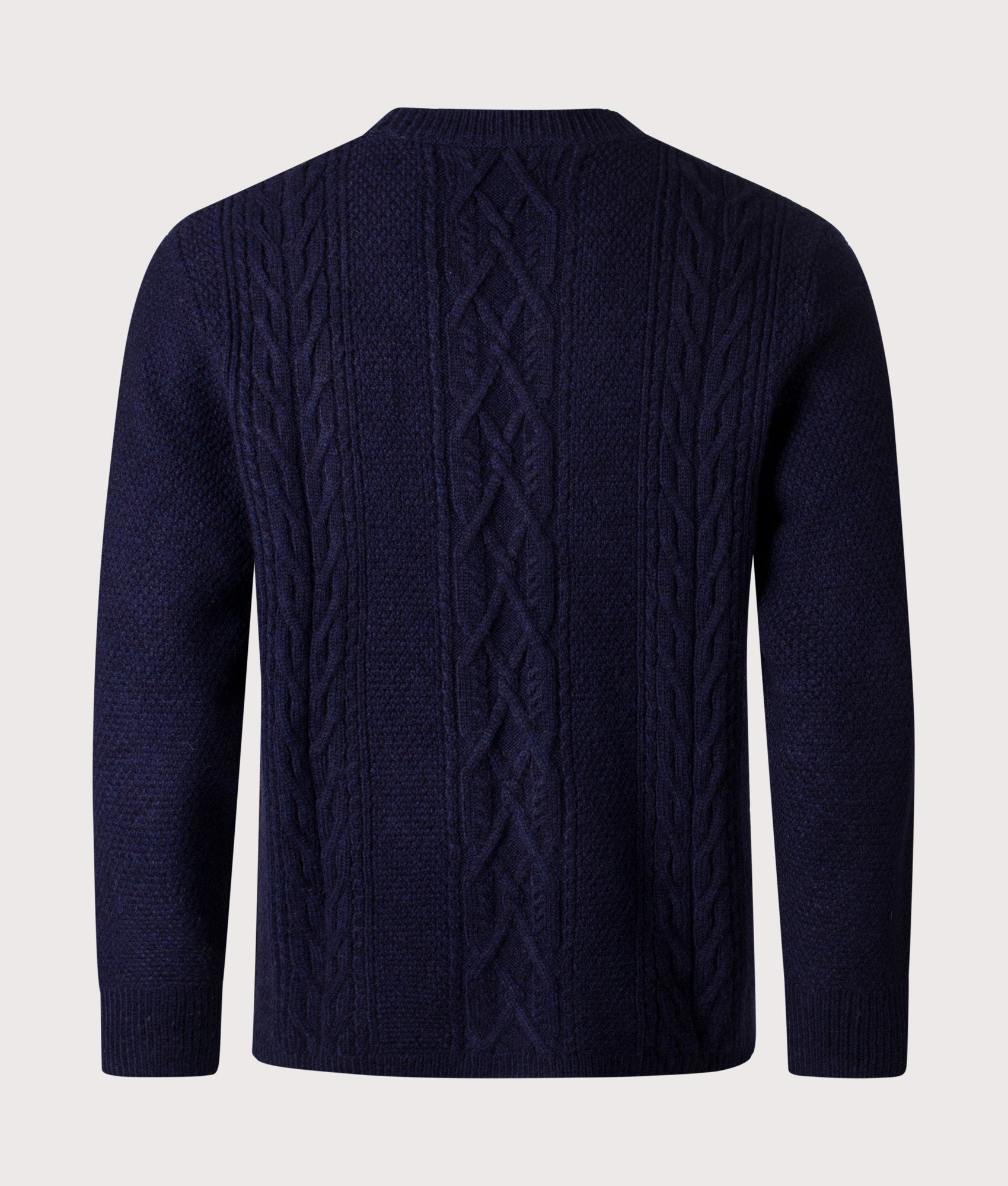Hyatt Crew Jumper by Wax London in Navy. Shot by EQVVS. Back Shot.