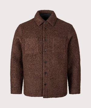 Mount Reversible Overshirt by Wax London in Brown. Shot by EQVVS. Front shot.
