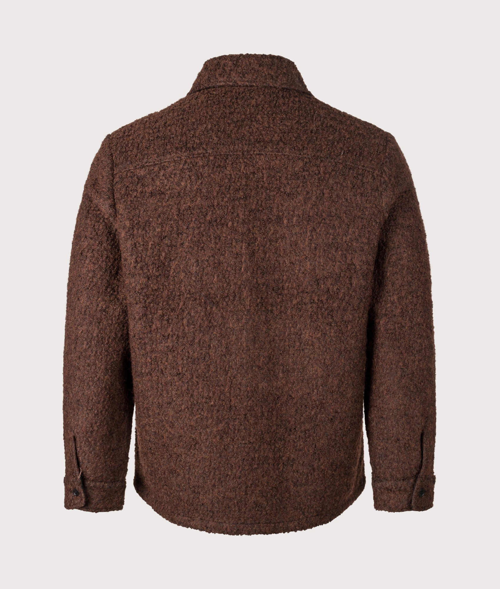Mount Reversible Overshirt by Wax London in Brown. Shot by EQVVS. Back shot.