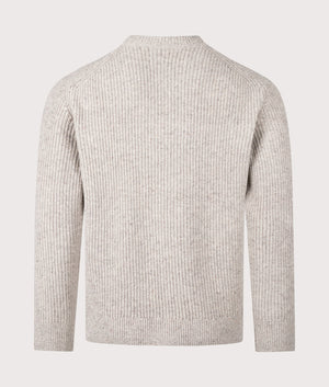 Wilde Crew Jumper by Wax London in Natural. Shot by EQVVS. Back shot.