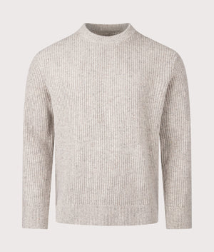 Wilde Crew Jumper by Wax London in Natural. Shot by EQVVS. Front shot.