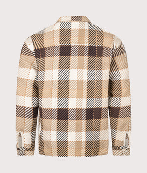 Whiting Overshirt by Wax London in Natural Brown. Shot by EQVVS. Back shot.