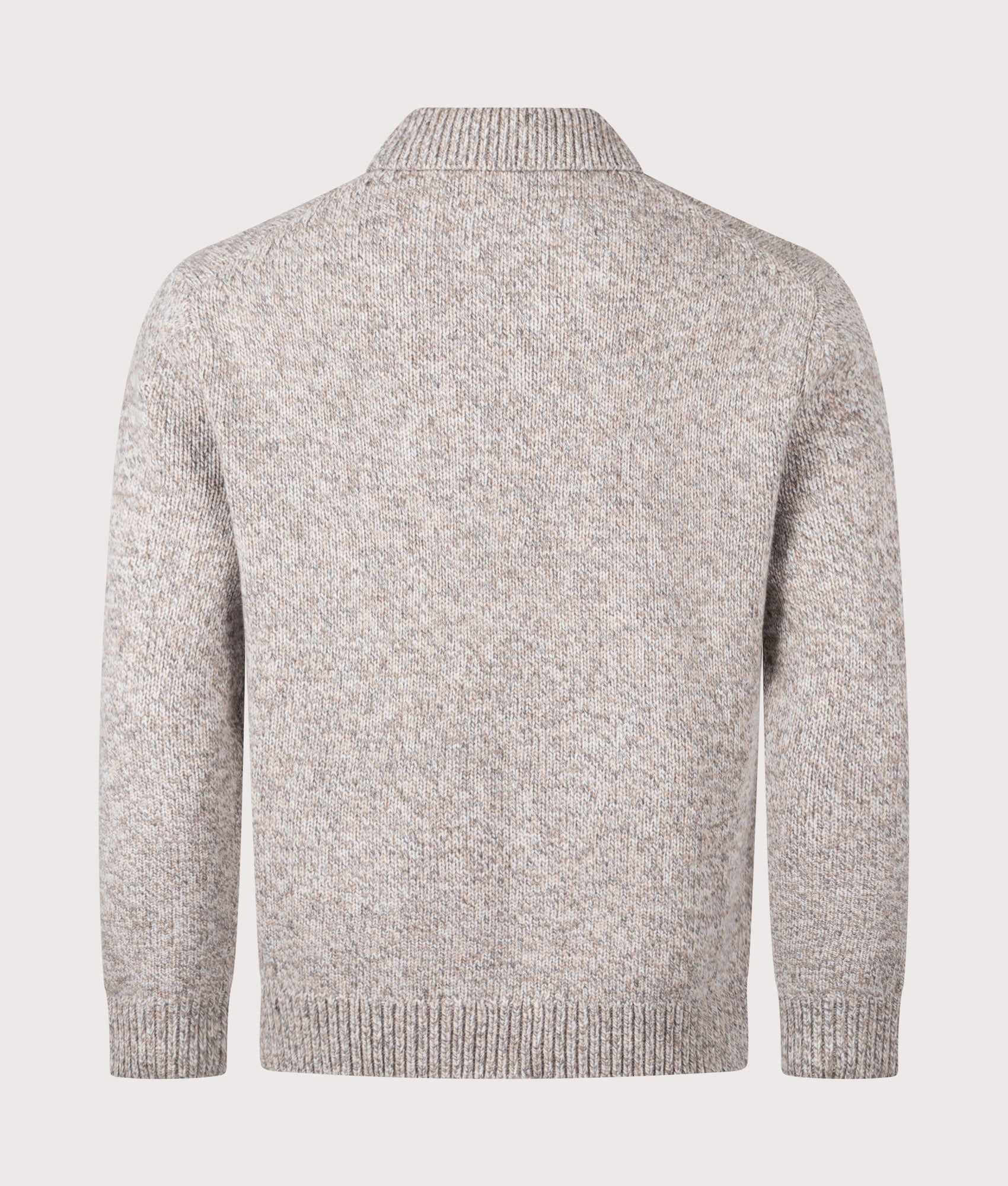 Wax London Alpha Zip Polo Shirt in Grey at EQVVS Menswear.Back shot.